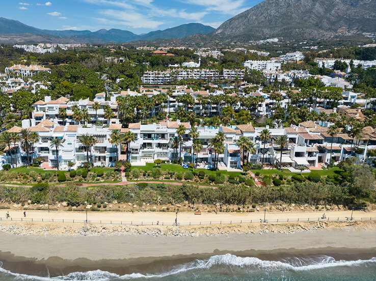 Persian Gardens aerial view from the sea
