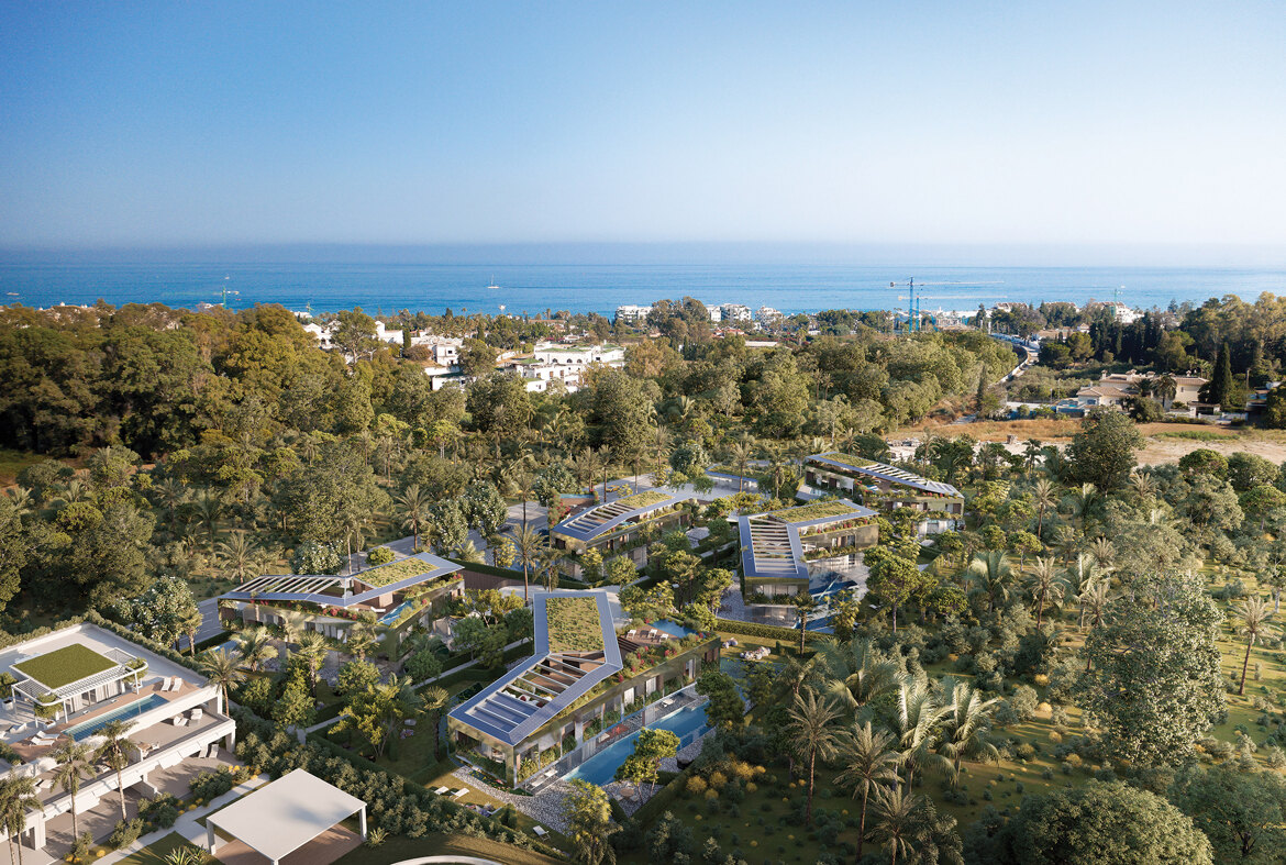 Las villas de Karl Lagerfeld rodeadas de vegetación en Nueva Andalucía