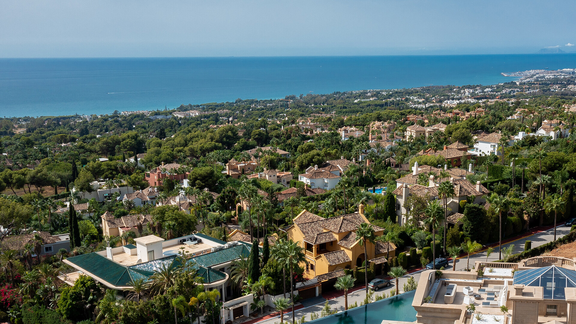 Aerial view of Marbella Golden Mile