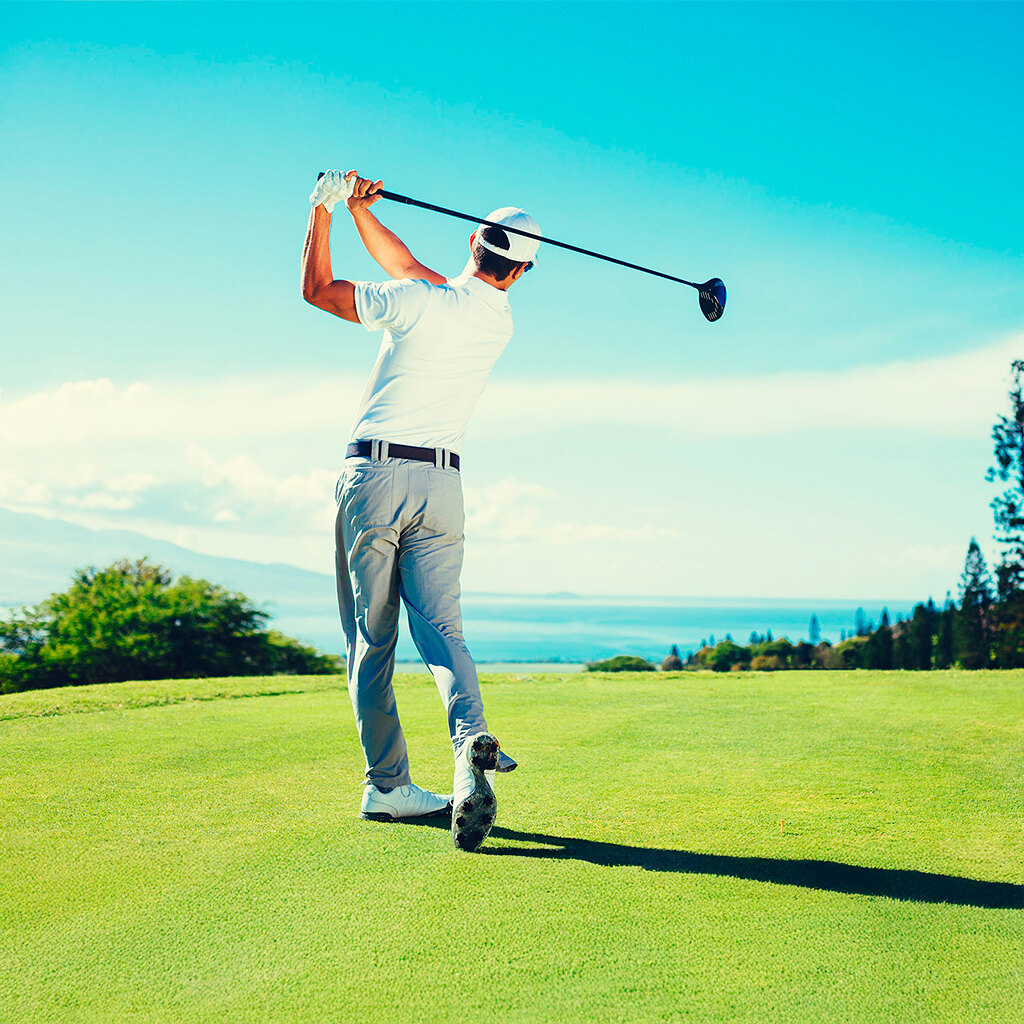 Jugador de golf en Marbella