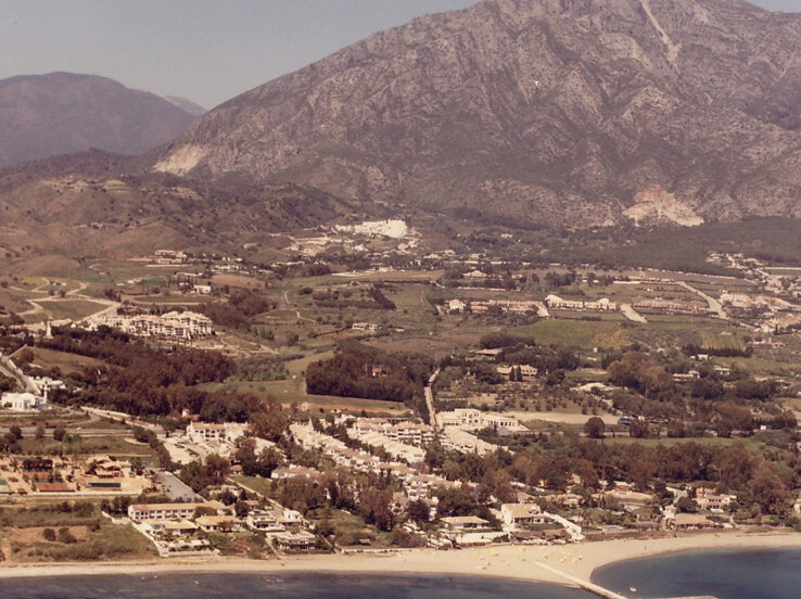 Aerial view of the Marbella Golden Mile
