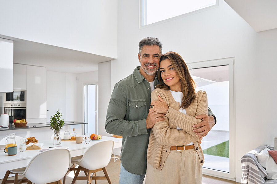 Happy foreign couple who have recently purchased a property in Marbella
