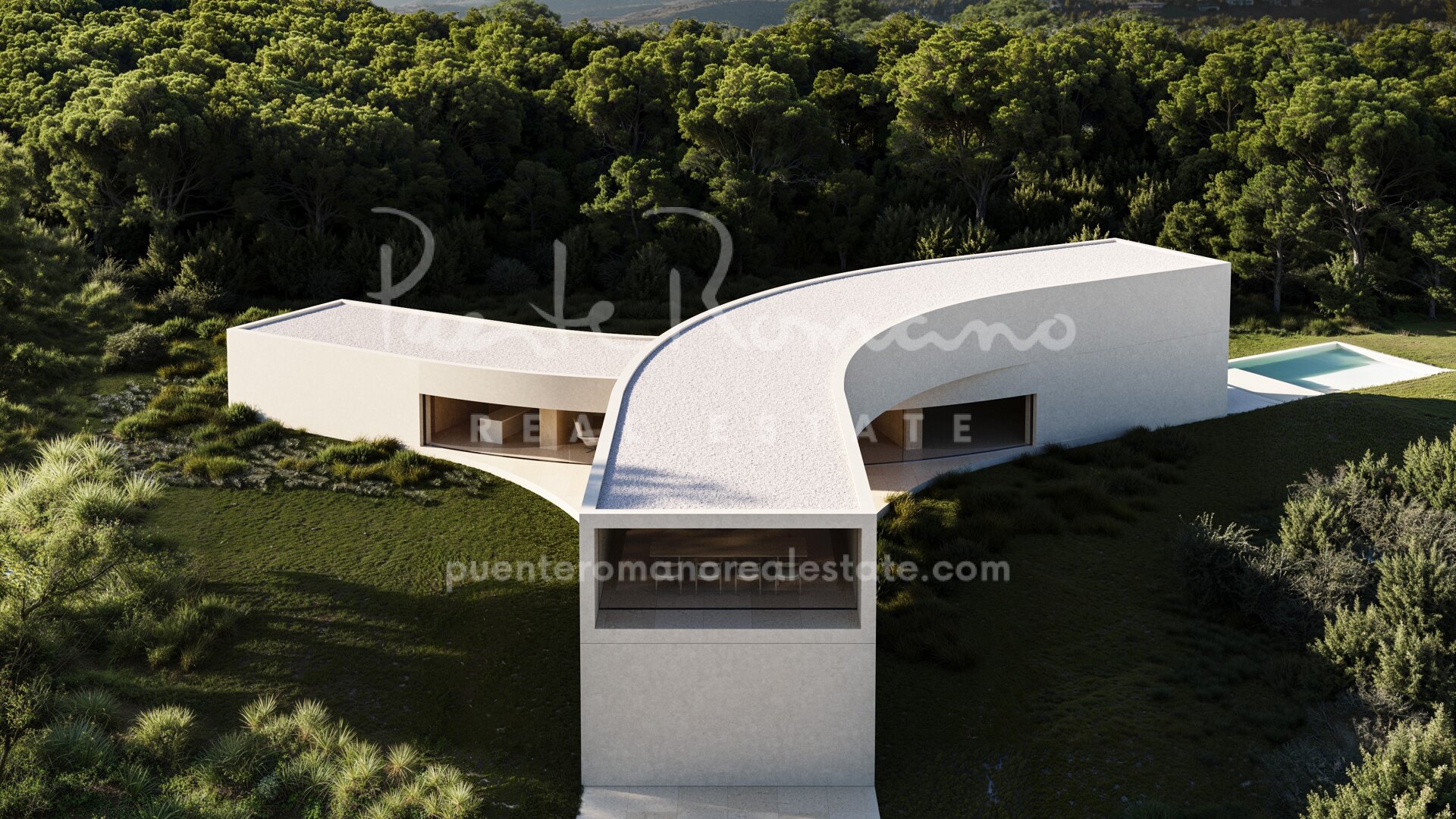 Villa contemporánea en Sotogrande rodeada de árboles y belleza natural
