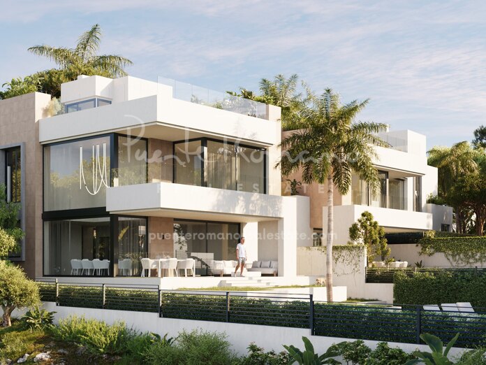 Proyecto de cuatro villas de lujo a pocos pasos de la playa en Marbella Este