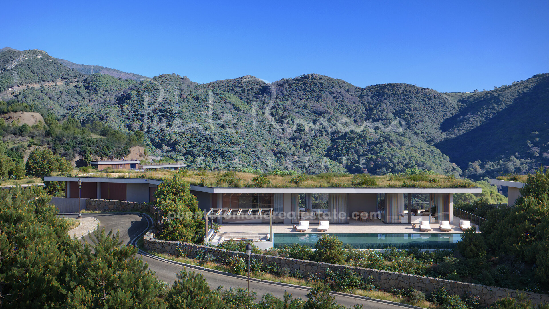 A unique boomerang-shaped design villa with panoramic views in Monte Mayor