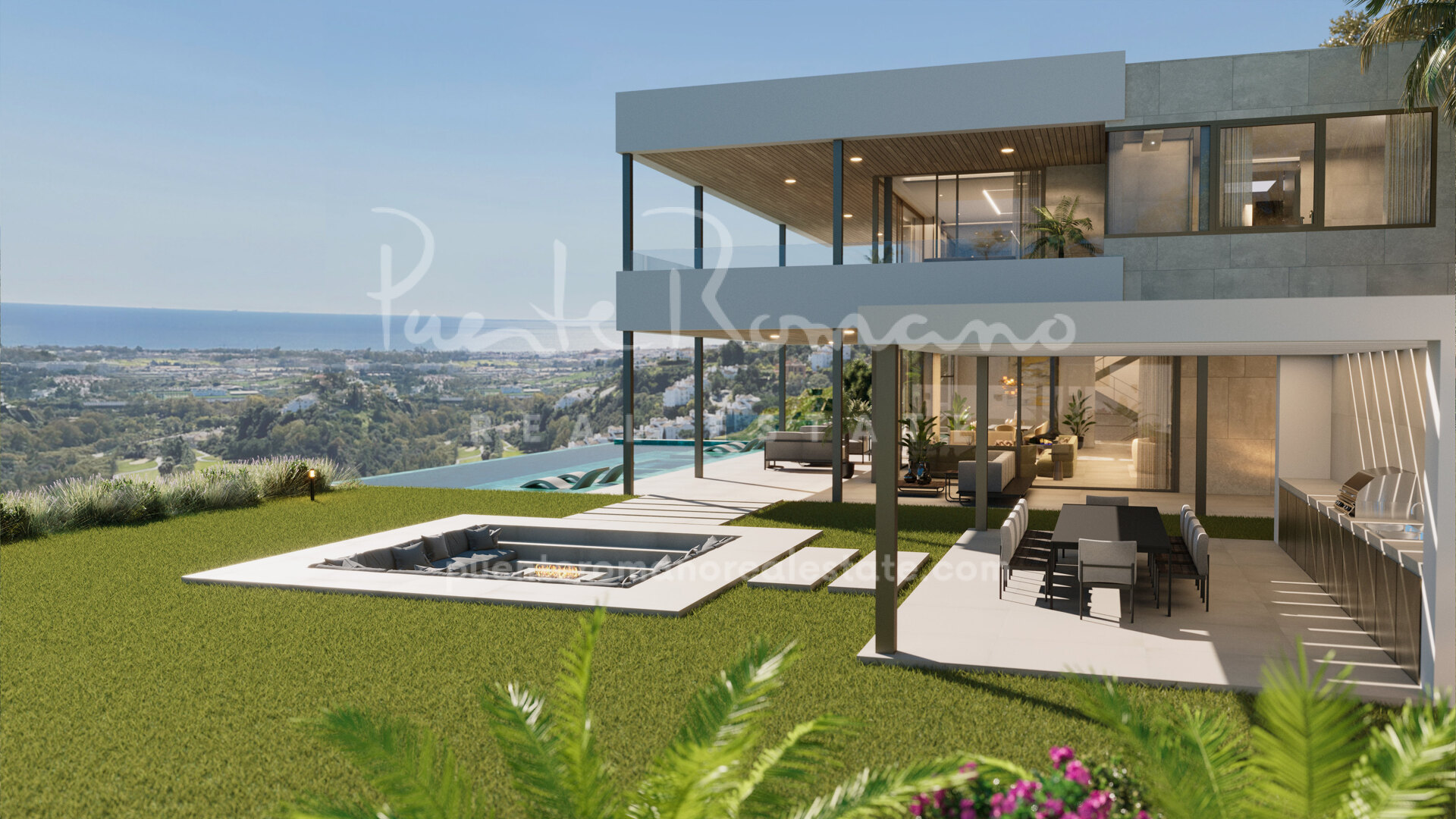 Spacious villa in El Madroñal boasting spectacular views to the Golf and Sea