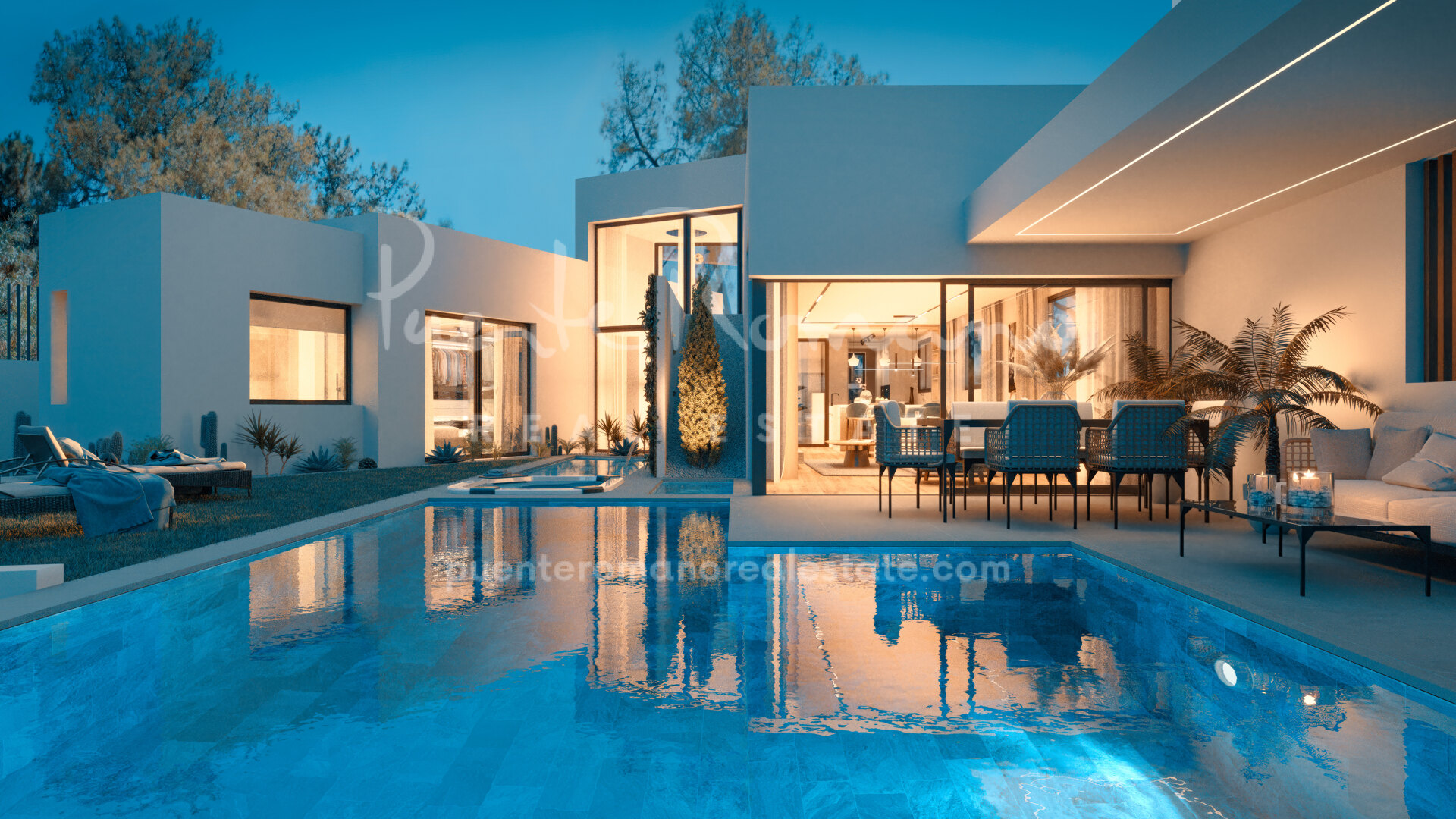 Villa contemporánea junto a la playa en construcción en Carib Playa