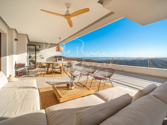 Apartamento bellamente decorado con vistas panorámicas al mar, al campo y al lago de Istán