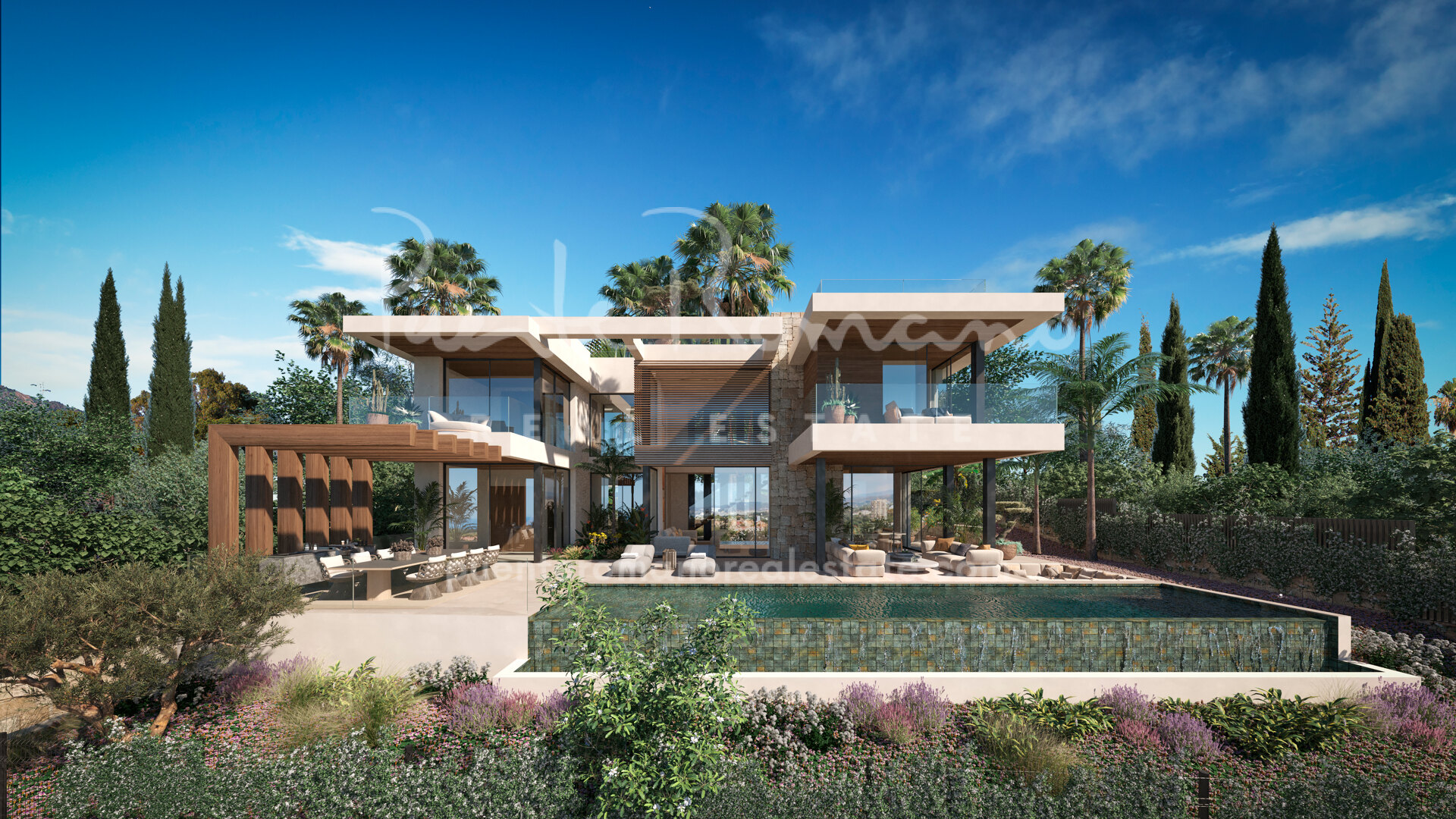 Contemporary villa project with sea views on a prime plot in La Carolina