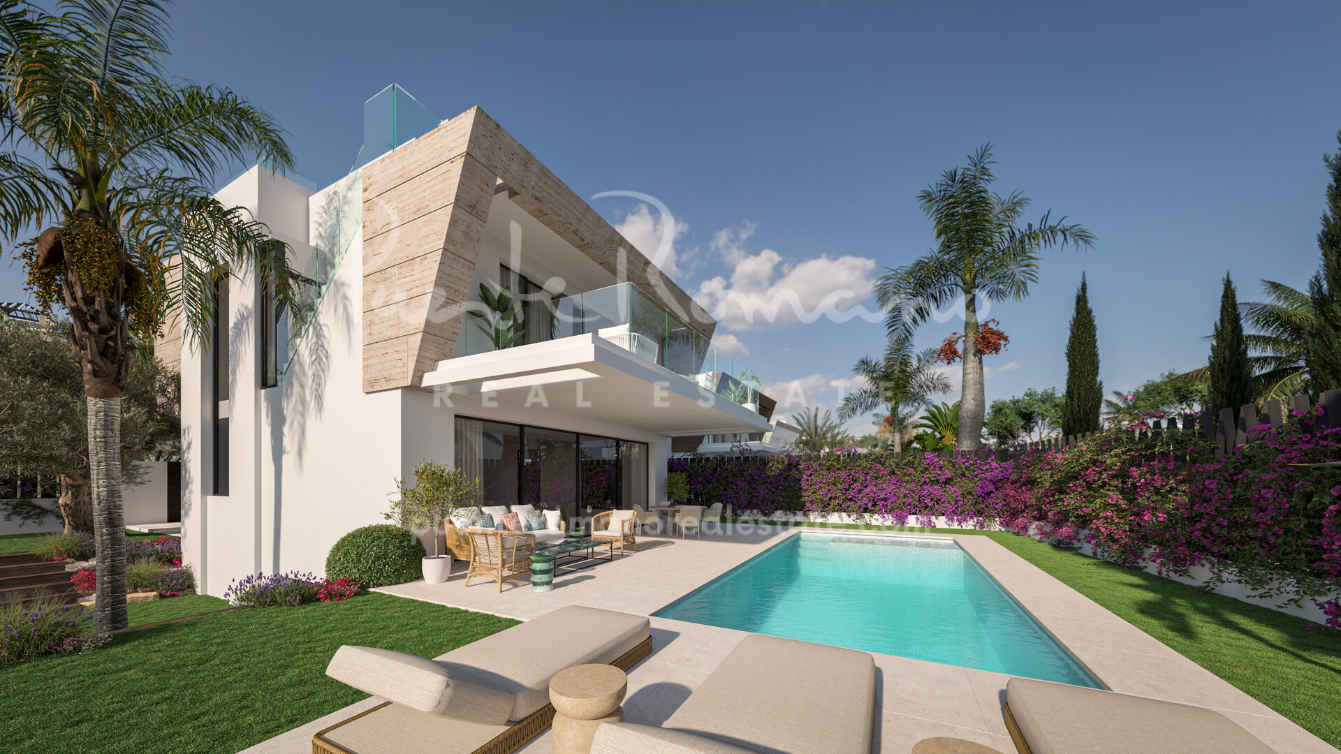 Villas contemporáneas con vistas al mar y a la montaña en El Campanario
