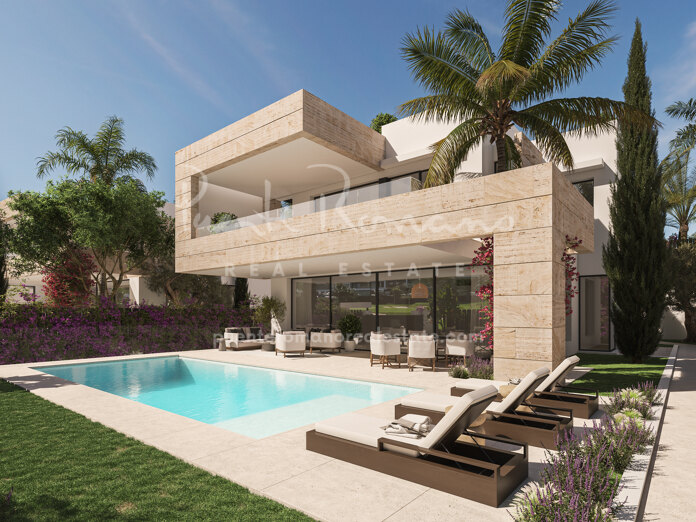 Nueva construcción de 14 villas independientes con piscina en El Campanario, Estepona