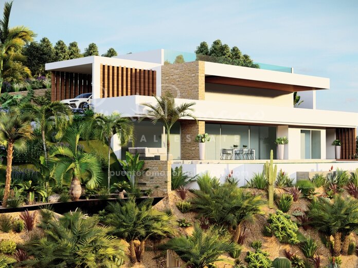 Parcela con licencia para una villa moderna en Elviria Hills