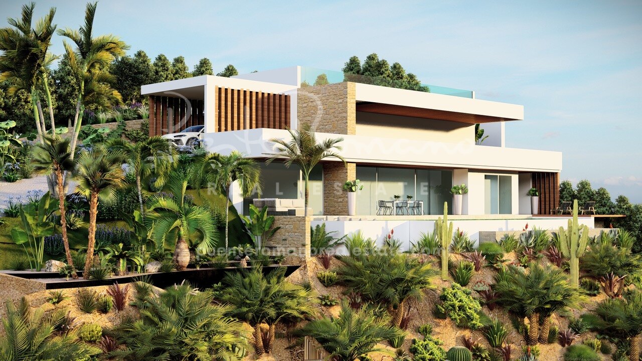 Plot with license for a modern villa in Elviria Hills