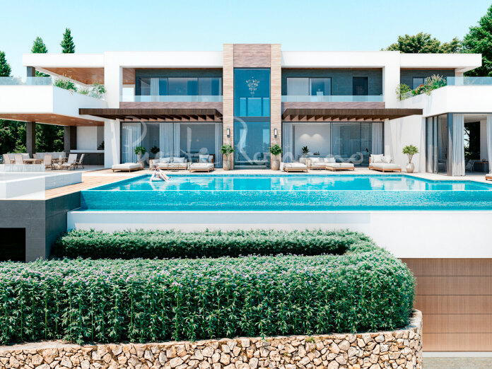 Villa Mia - Chalet de lujo en construcción con vistas al mar y a La Concha en el Valle del Golf