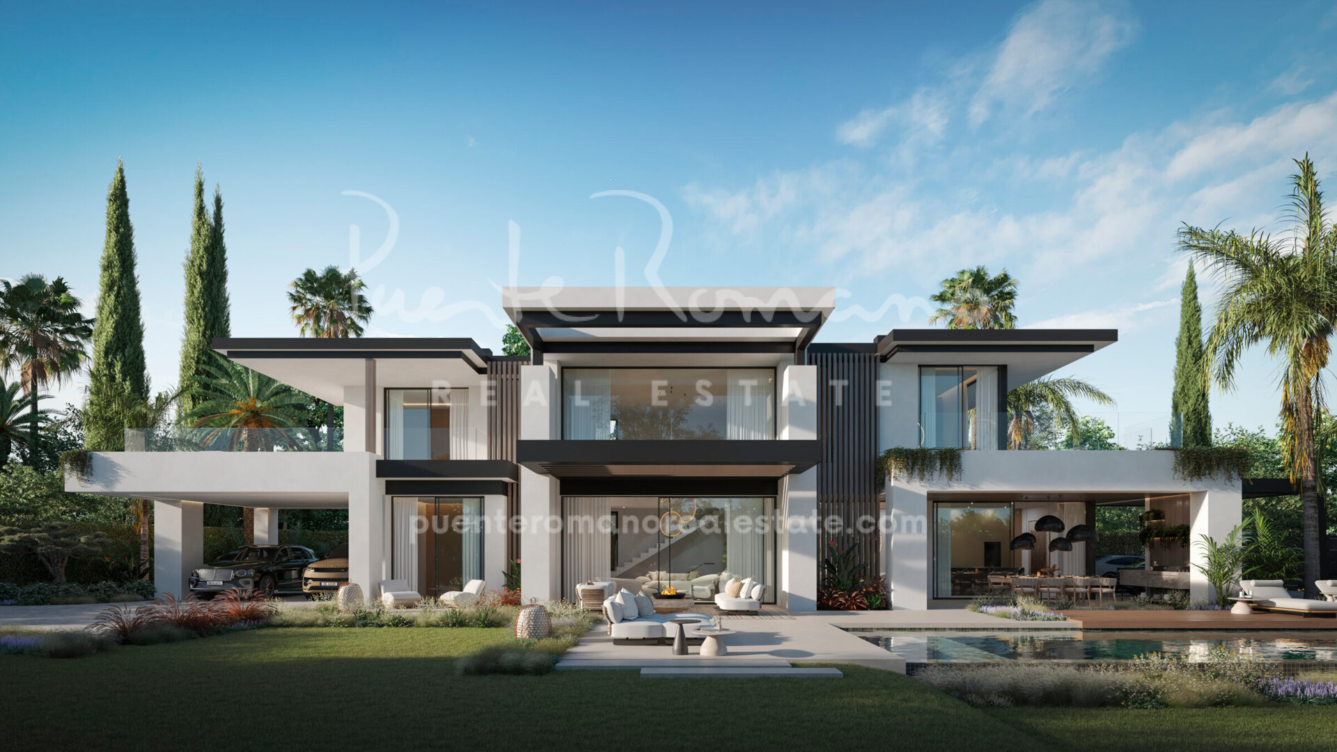 Beachside project of 3 modern villas in the prestigious Cortijo Blanco residential area