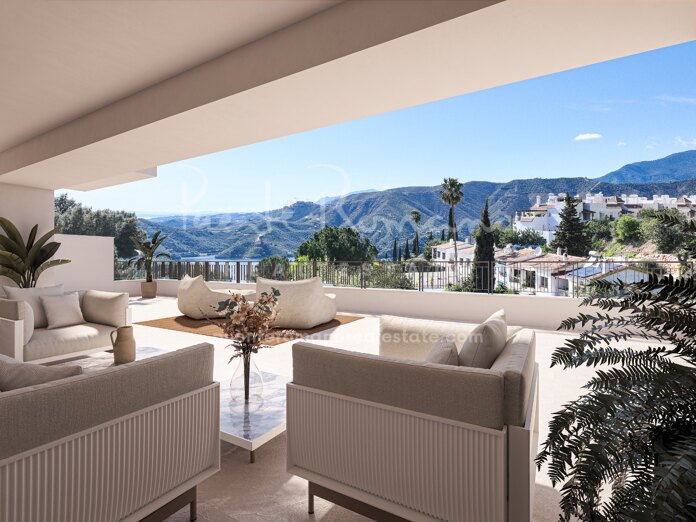 Espectacular apartamento en planta baja con vistas al mar a 8 minutos en coche de la Milla de Oro