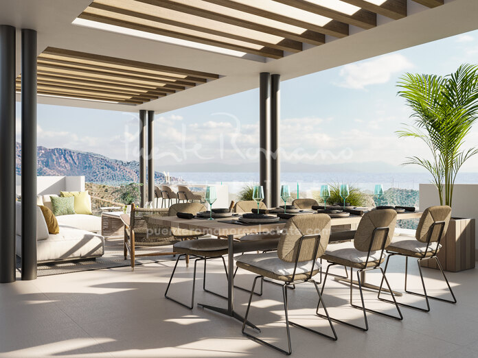 Apartamentos contemporáneos con vistas panorámicas al mar en La Mairena