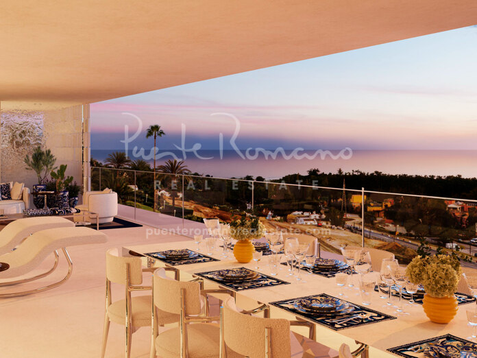 Luxury garden duplex apartment with private pool in designer Dolce and Gabanna complex