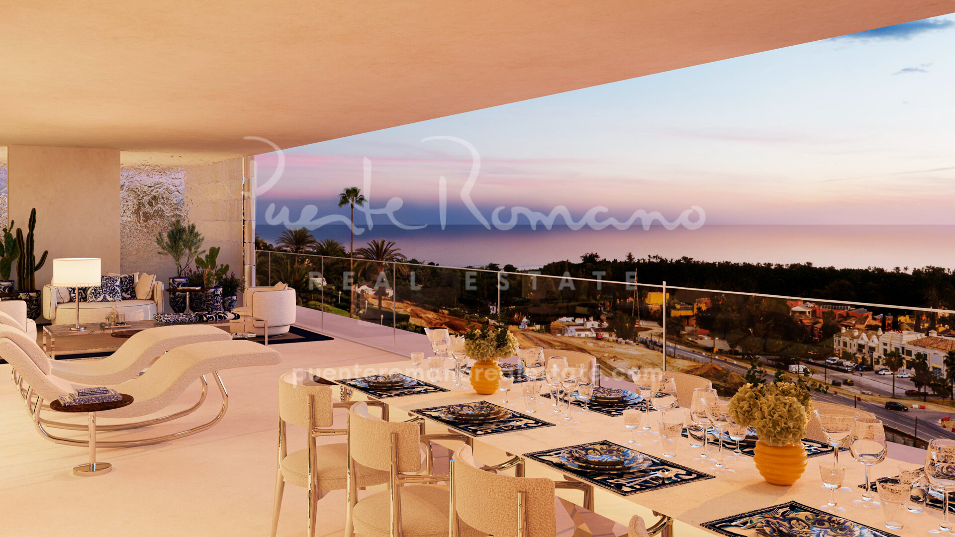 Luxury garden duplex apartment with private pool in designer Dolce and Gabanna complex