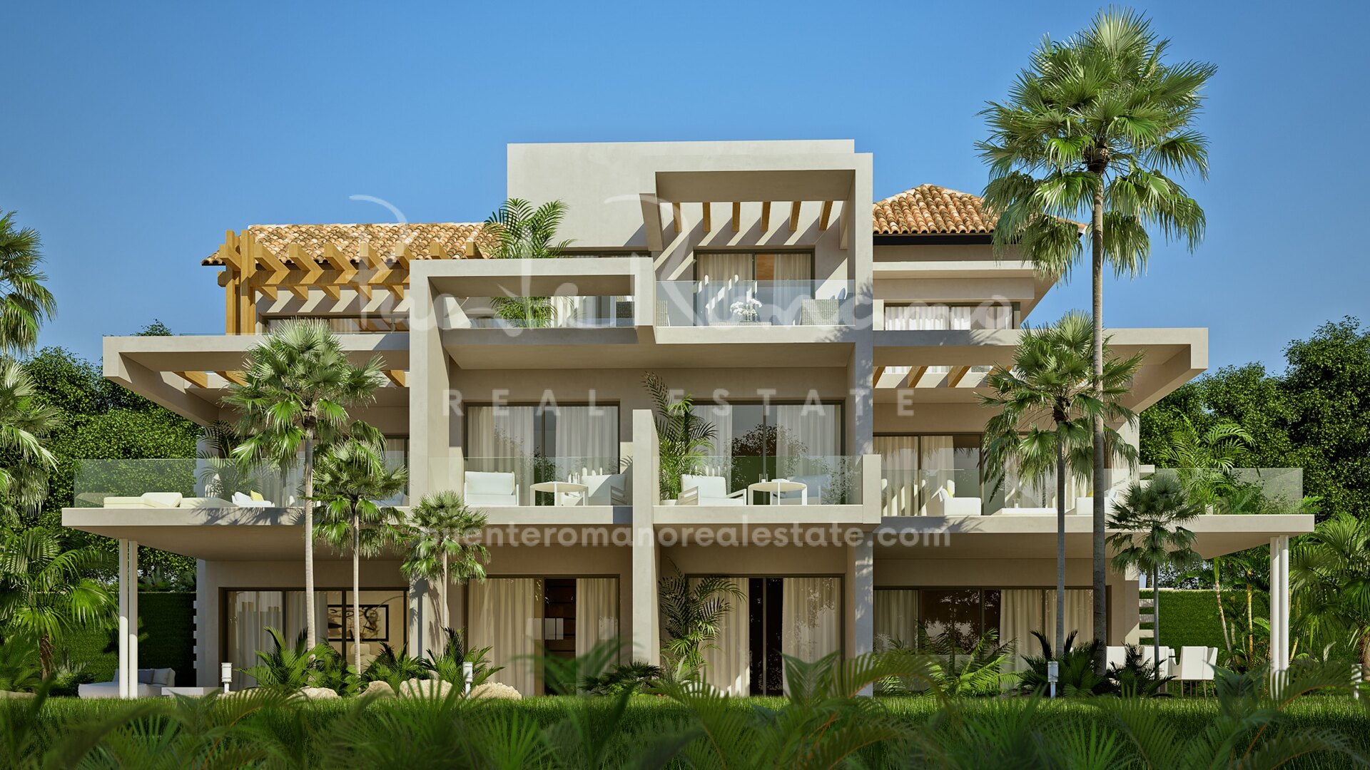 Moderno apartamento en planta baja con jardín en Marbella Club Hills