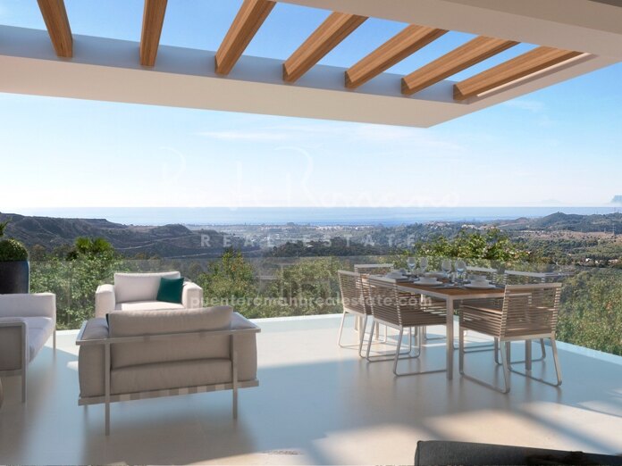 Moderno ático dúplex en Marbella Club Hills con vistas al mar